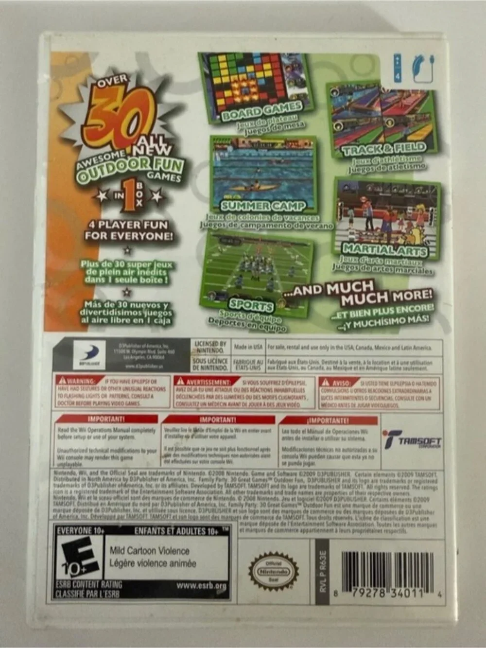 Family Party: 30 Great Games Outdoor Fun – Wii (Complete w/ Case & Disc)